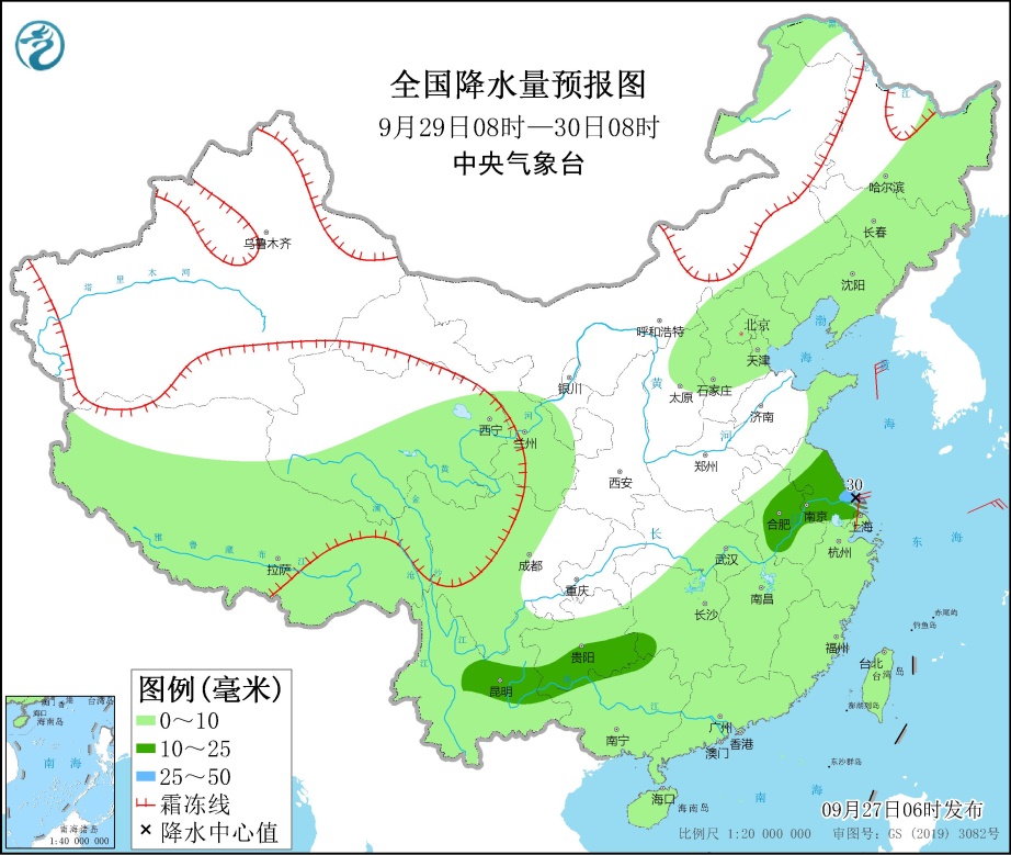 陕西四川盆地黄淮西部等地有较强降水