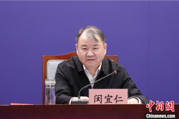 2023年全国地震局长会议在北京举行，中国地震局局长闵宜仁作工作报告。　中国地震局 供图